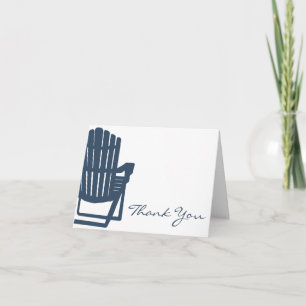 Carte De Remerciements Adirondack Chair Navy Blue Thank You