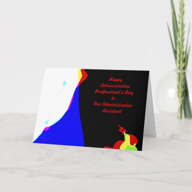 Carte De Remerciements Administrative Professionals Day Abstract (Devant)