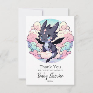 Carte De Remerciements Adorable Baby shower Dragon