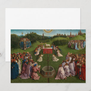 Carte De Remerciements Adoration de l'agneau mystique, le retable de Gand