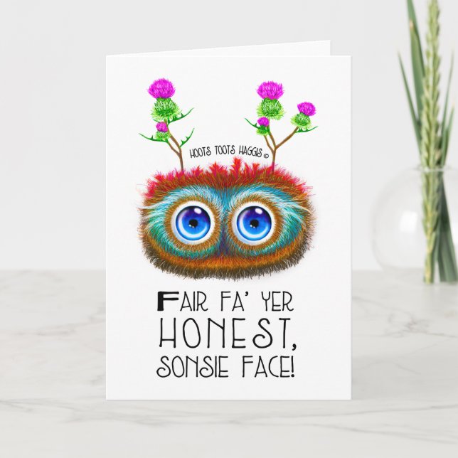 Carte De Remerciements Adresse drôle à un Haggis (Devant)