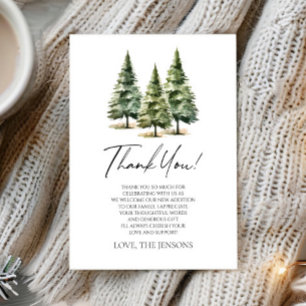 Carte De Remerciements Adventure Attend ! Baby shower des pins d'hiver