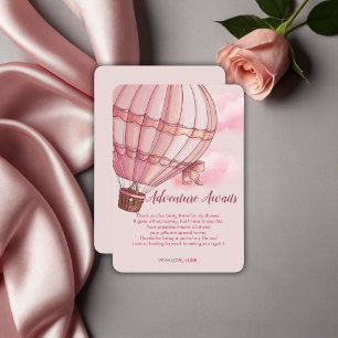 Carte De Remerciements Adventure Attend le Baby shower de ballon à air ch
