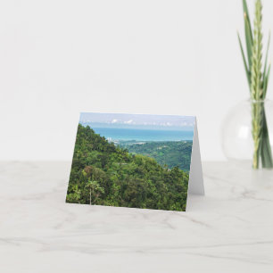 Carte De Remerciements Aérien de Porto Rico côtière à el yunque