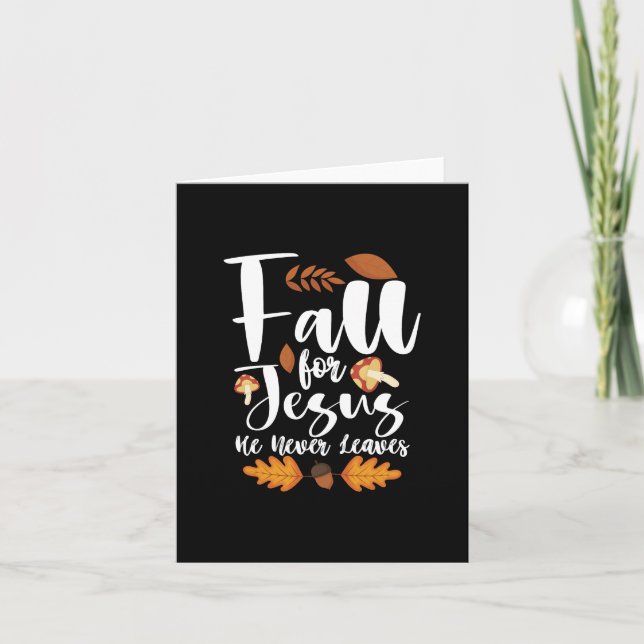 Carte De Remerciements Affaire For Jesus He Never Leaves Thanksgiving Chr (Devant)