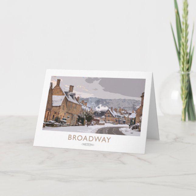 Carte De Remerciements Affiche de chemin de fer de Broadway (Devant)