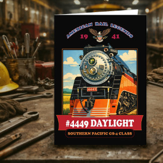 Carte De Remerciements Affiche vintage de la locomotive à vapeur SP GS-4