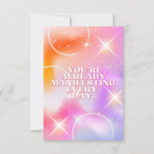 Carte De Remerciements Affirmation quotidienne, Loi d'attraction, Motivat