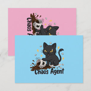 Carte De Remerciements Agent du chaos Black Cat