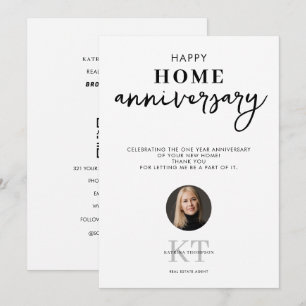Carte De Remerciements Agent immobilier Bonne maison Anniversaire