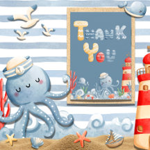Ahoy C'est un Baby shower nautique bleu garçon