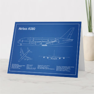 Carte De Remerciements Airbus a380 - Plans de dessin du plan directeur de