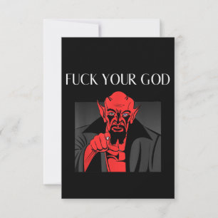 Carte De Remerciements Aist Goat Satan Baphomet GIft
