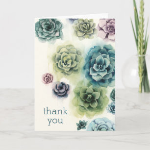 Carte De Remerciements Ajouter votre texte   Cluster de succulents