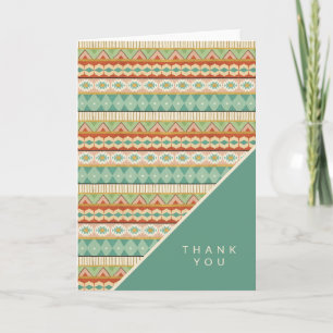Carte De Remerciements Ajouter votre texte Motif tribal aquarelle