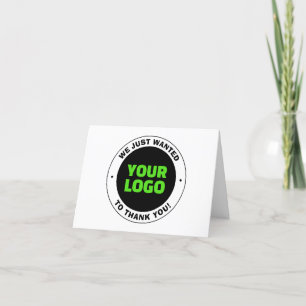 Carte De Remerciements Ajoutez votre propre logo d'entreprise ou votre co