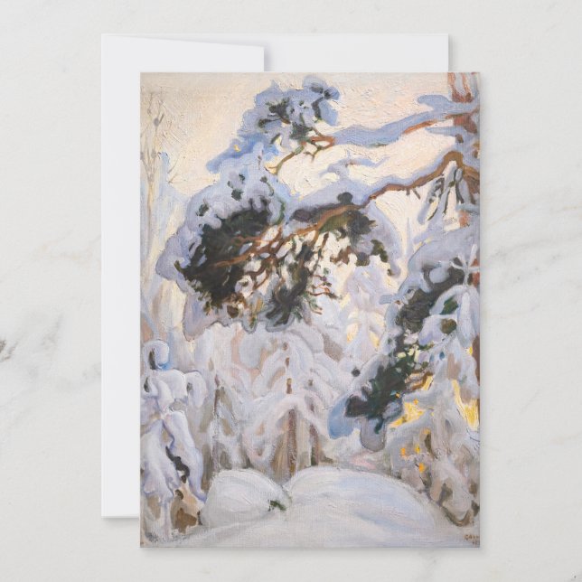 Carte De Remerciements Akseli Gallen-Kallela - Forêt en hiver (Devant)