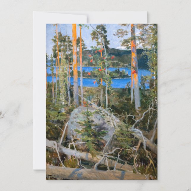 Carte De Remerciements Akseli Gallen-Kallela - Lac dans le désert (Devant)