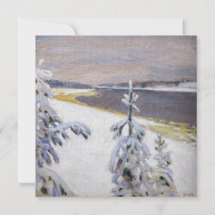 Carte De Remerciements Akseli Gallen-Kallela - Paysage d'hiver #2