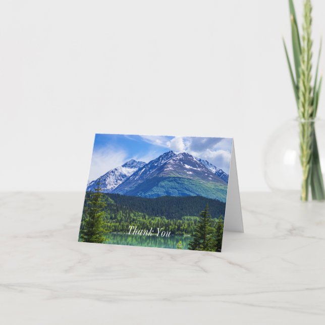 Carte De Remerciements Alaska Pittoresque Byway Mountain (Devant)