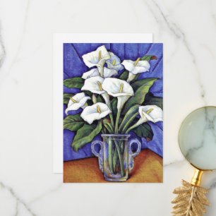 Carte De Remerciements Alcatraces, peinture florale d'art