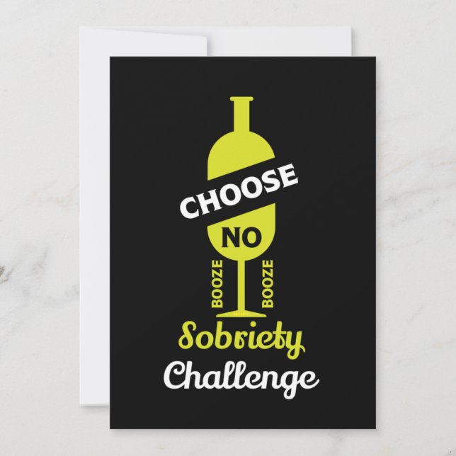 Carte De Remerciements Alcool Sobriété Sans Alcool Abstinence Soutien 15  (Devant)