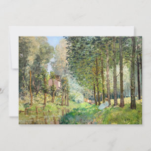 Carte De Remerciements Alfred Sisley - Repos au bord du ruisseau
