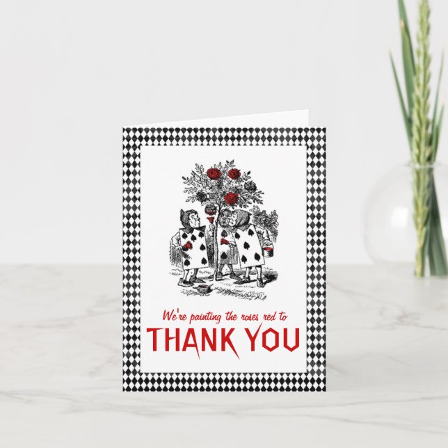 Carte De Remerciements Alice à Wonderland Thank You Card (Devant)