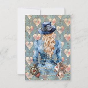 Carte De Remerciements Alice Au Pays Des Merveilles
