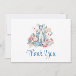 Carte De Remerciements Alice au pays des merveilles