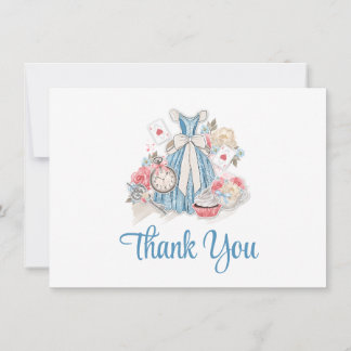 Carte De Remerciements Alice au pays des merveilles