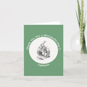 Carte De Remerciements Alice au pays des merveilles Fête de l'Anniversair