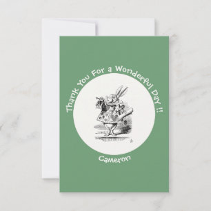 Carte De Remerciements Alice au pays des merveilles Héraut de lapin blanc