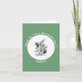 Carte De Remerciements Alice au pays des merveilles Lapin Blanc Héraut An