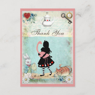 Carte De Remerciements Alice, Flamant rose & Chat Remerciements pour Ente