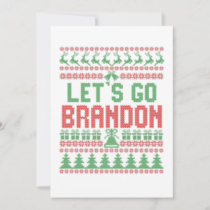 Carte De Remerciements Allez Brandon Drôle Mauvais Chandail de Noël
