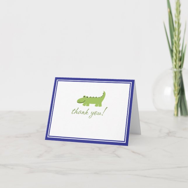 Carte De Remerciements Alligator (Devant)