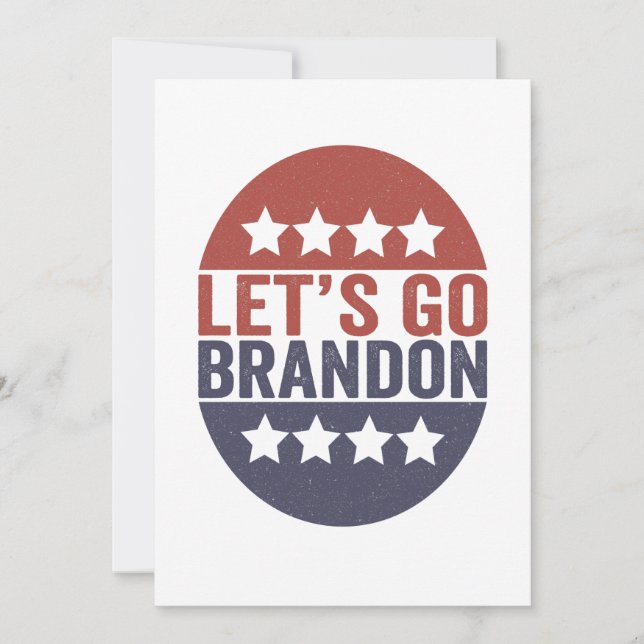 Carte De Remerciements Allons-y Brandon Drôle Drapeau Américain Patriotiq (Devant)