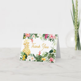 Carte De Remerciements Aloha Baby Pineapple Baby Shower