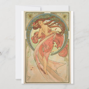 Carte De Remerciements Alphonse Mucha - Danse