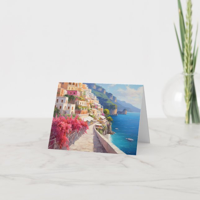 Carte De Remerciements Amalfi Coast Positano Italy Thank You Card (Devant)