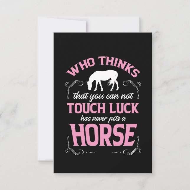 Carte De Remerciements Amateur de chevaux j'ai un cheval (Devant)