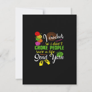 Carte De Remerciements Amateur de crochet| J'adore crocheter