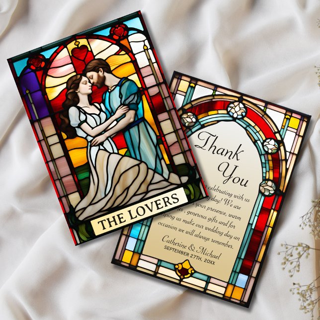 Carte De Remerciements Amateurs Tarot Verre Tiré Style Mariage européen (Créateur téléchargé)