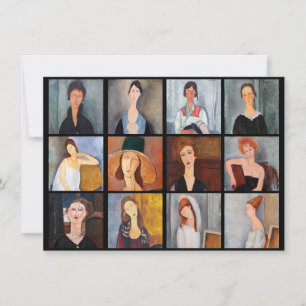 Carte De Remerciements Amedeo Modigliani - Collage de chefs-d'oeuvre