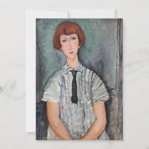 Carte De Remerciements Amedeo Modigliani - Jeune fille dans une blouse ra