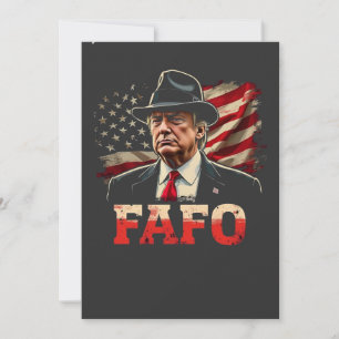 Carte De Remerciements Américain Donald Trump FAFO USA Drapeau Patriotiqu