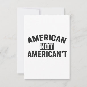 Carte De Remerciements Américain pas Américain pas drôle Patriotique Juil