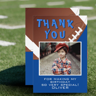 Carte De Remerciements American Football Ball Sports Anniversaire de enfa