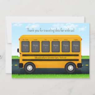 Carte De Remerciements Amis de l'école Bus scolaire personnalisé 6 Photos